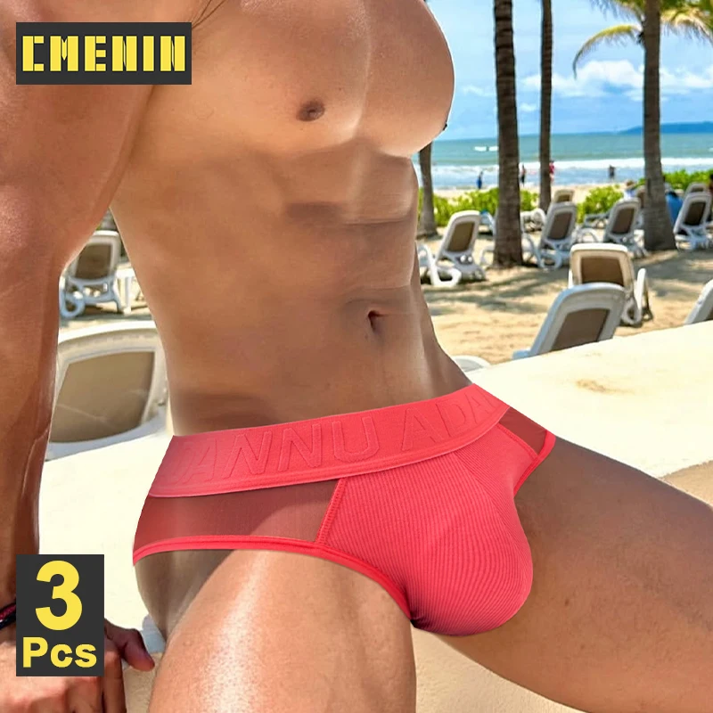 CMENIN 3Pcs Men's Briefs Sexy Transparent Mesh Man Underwear Large Crotch Pouch Mens Bikini Briefs Breathable Patchwork Panties
CMENIN 3Pcs Men's Briefs Sexy Transparent Mesh Man Underwear Large Crotch Pouch Mens Bikini Briefs Breathable Patchwork Panties