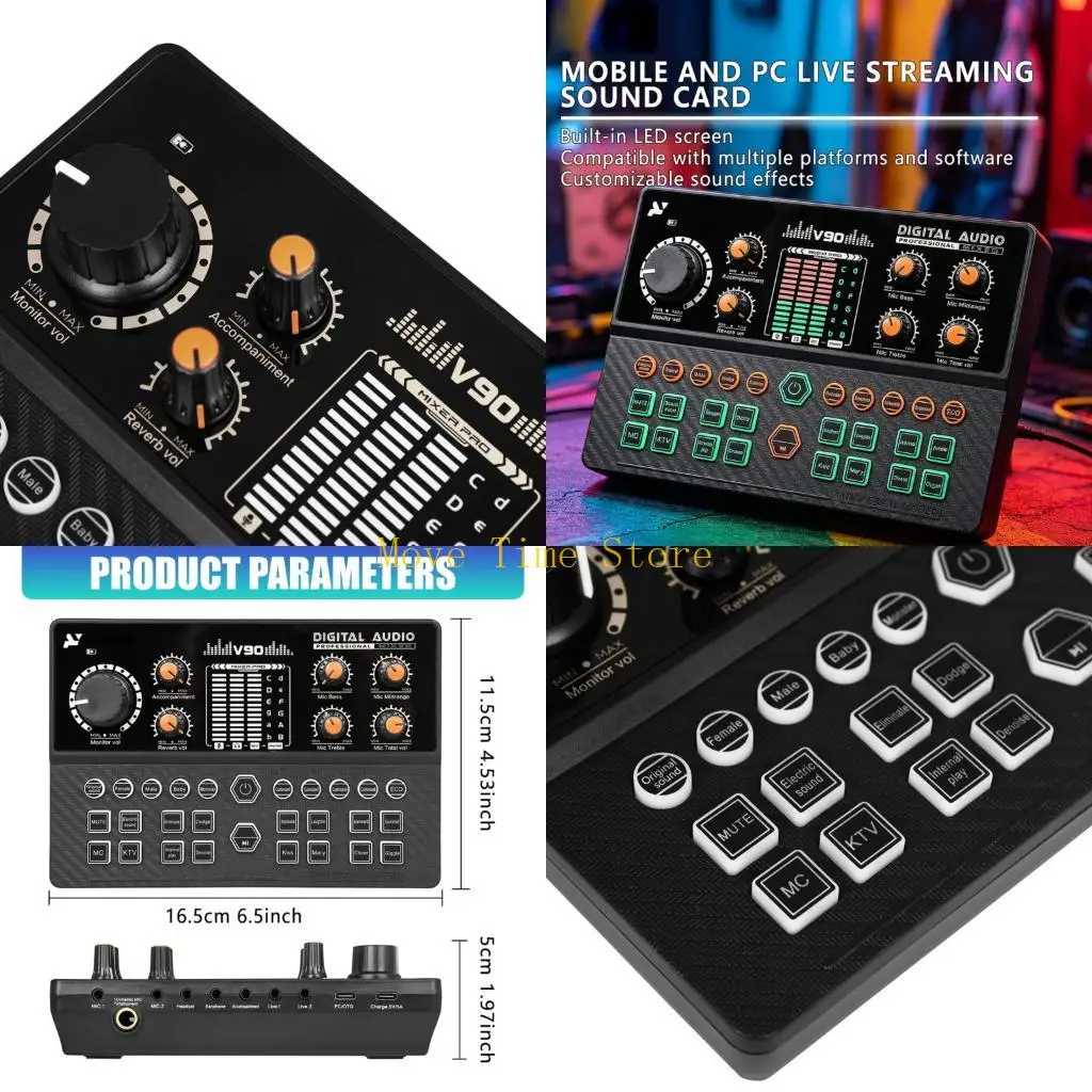 92ME Professional Live Sound Card Sound Mixer Compact Digital Sound Card Enduring
92ME Professional Live Sound Card Sound Mixer Compact Digital Sound Card Enduring