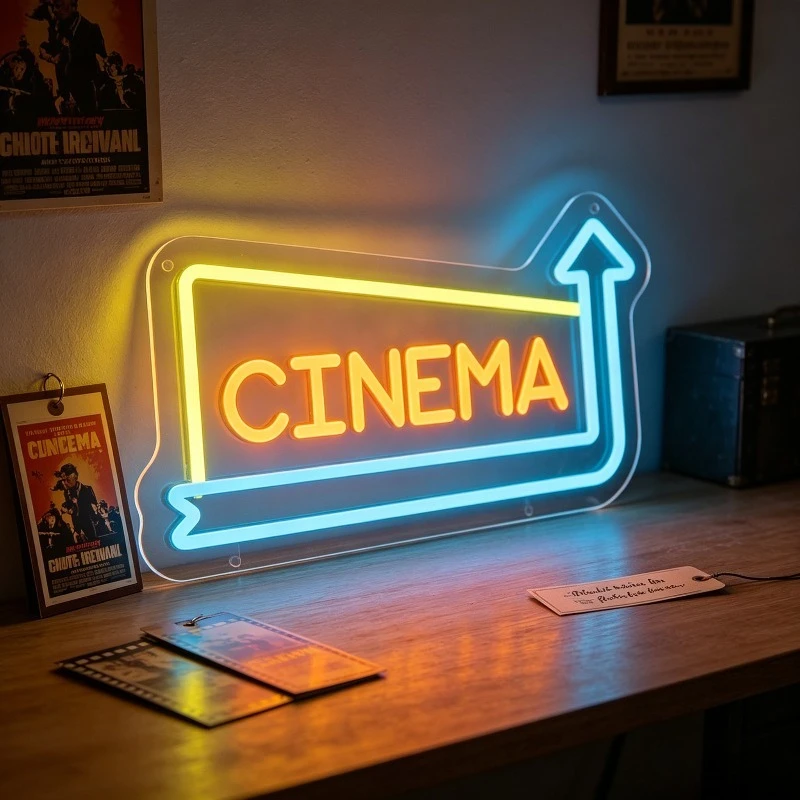 Cinema Neon Sign LED Night Light USB Arrow Theater Decor KTV Bar Game Room Aesthetic Wall Art Movie Night Vintage Marquee Gift
Cinema Neon Sign LED Night Light USB Arrow Theater Decor KTV Bar Game Room Aesthetic Wall Art Movie Night Vintage Marquee Gift