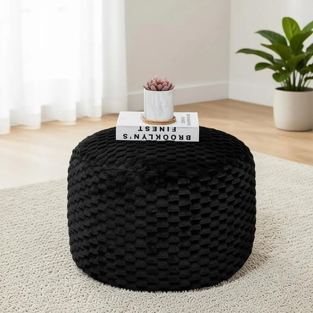 Плюшевый пуф с мягким чехлом, 50x30 см, идеально подходит для спальни или гостиной (черный)
Плюшевый пуф с мягким чехлом, 50x30 см, идеально подходит для спальни или гостиной (черный)