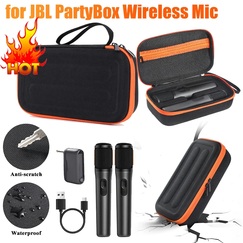 Portable Mic Storage Bag Anti-Scratch Hard Travel Case 2 Slots Organizer Storage Box for JBL PartyBox Wireless Mic & Accessories
Portable Mic Storage Bag Anti-Scratch Hard Travel Case 2 Slots Organizer Storage Box for JBL PartyBox Wireless Mic & Accessories