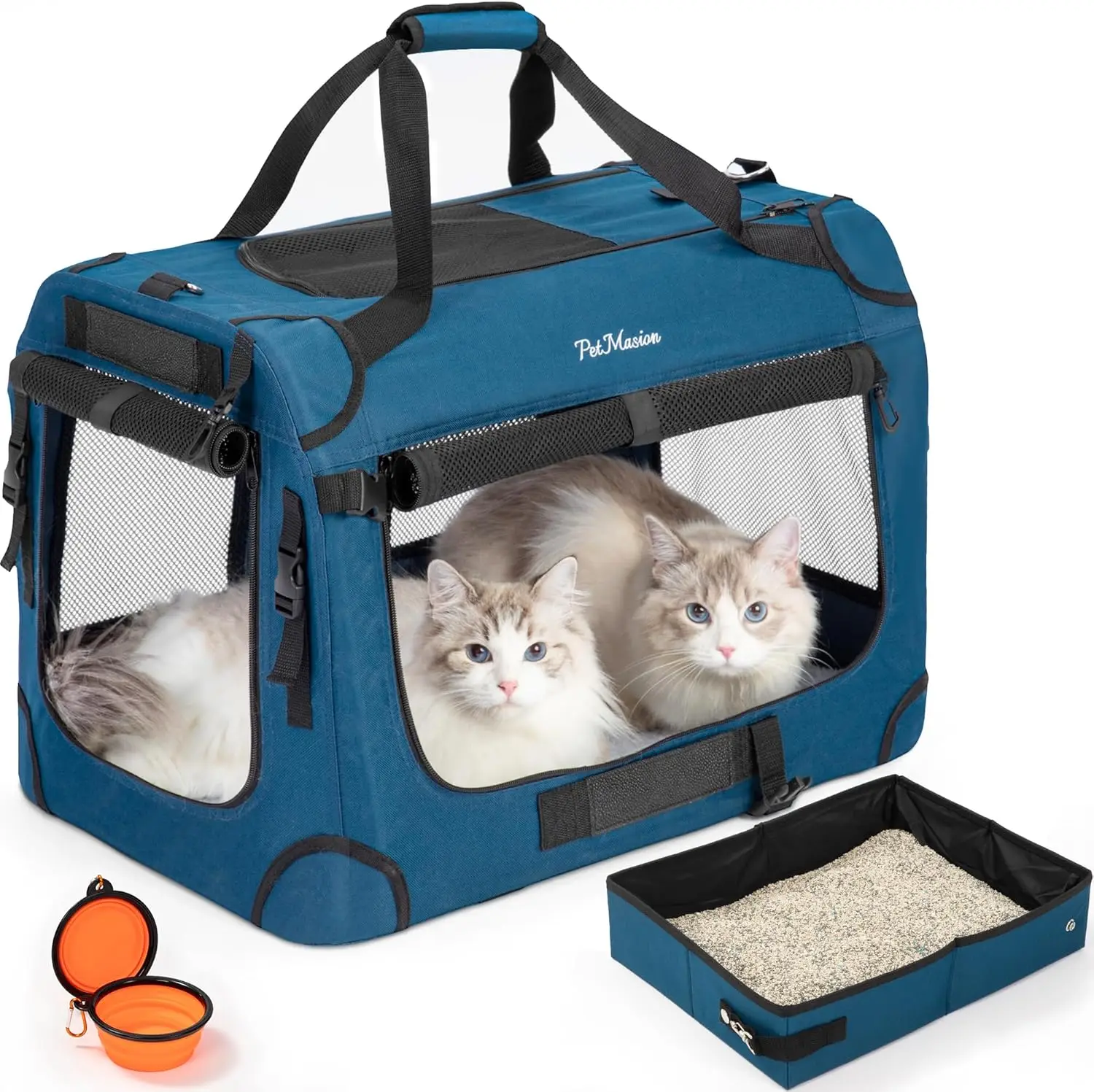 Extra Large Cat Carrier for 2 Cats, Soft Pet Car Travel XL Bag for Large Big Cat 20lbs+, for Two Cats Long Trips Ride 24"x16.
Extra Large Cat Carrier for 2 Cats, Soft Pet Car Travel XL Bag for Large Big Cat 20lbs+, for Two Cats Long Trips Ride 24"x16.