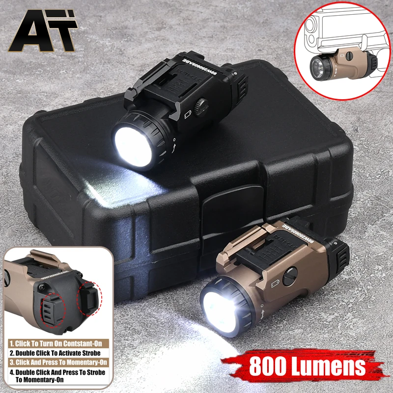 Tactical WADSN SG Pistol Flashlight Metal Mini 800lumens Powerful Strobe Light Hunting Gear Weapon Airsoft Lamp Fit 20mm Rail
Tactical WADSN SG Pistol Flashlight Metal Mini 800lumens Powerful Strobe Light Hunting Gear Weapon Airsoft Lamp Fit 20mm Rail