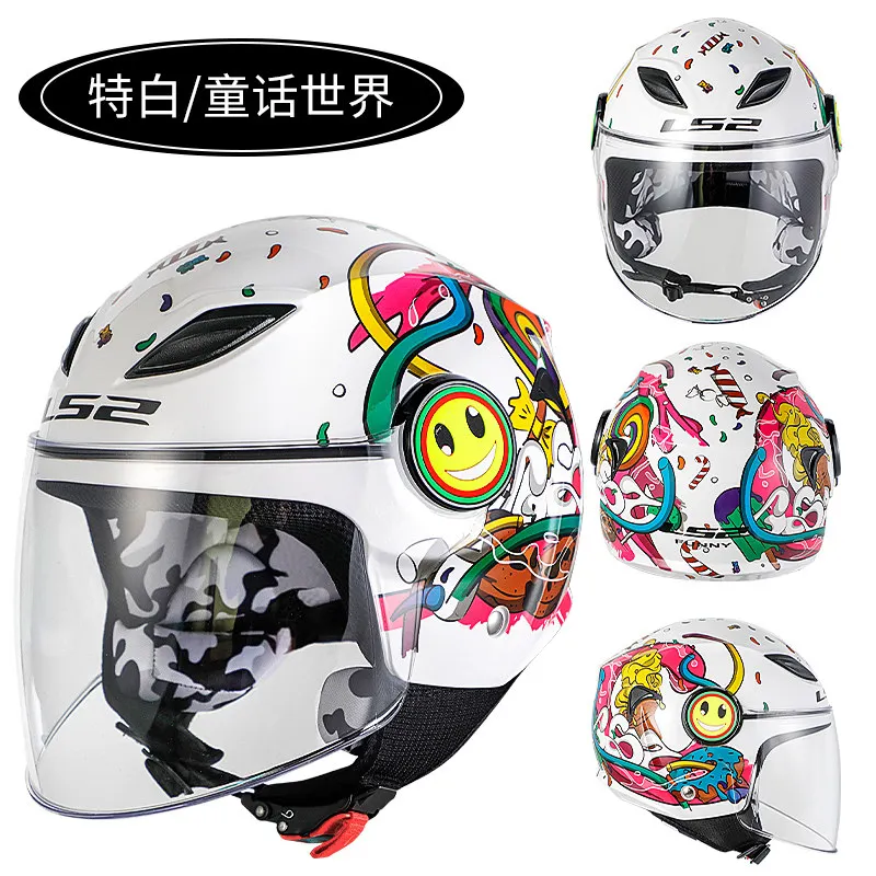 LS2 OF602 Kids Cartoon Helmet Breathable Open-Face Helmet Unisex All-Season for Motorcycle E-bike Go-Kart
LS2 OF602 Kids Cartoon Helmet Breathable Open-Face Helmet Unisex All-Season for Motorcycle E-bike Go-Kart