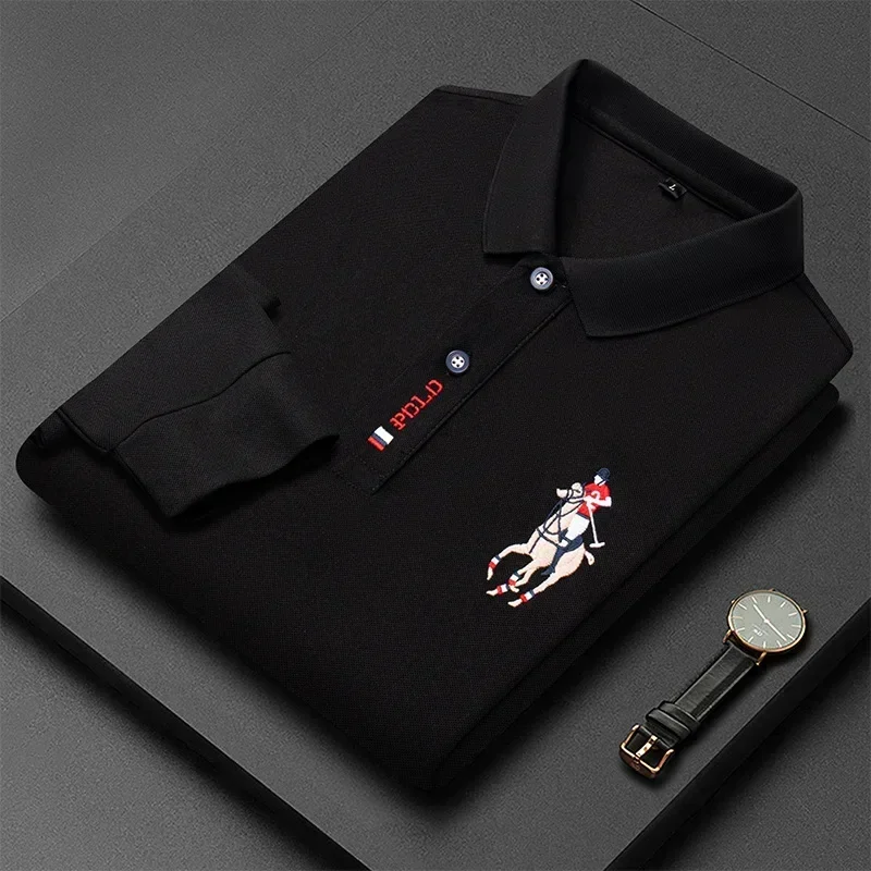 Brand Embroidered Men's Pure Cotton Short Sleeved Polo Shirt For Autumn And Winter, New Business Casual Breathable Men's Top 4xl
Brand Embroidered Men's Pure Cotton Short Sleeved Polo Shirt For Autumn And Winter, New Business Casual Breathable Men's Top 4xl