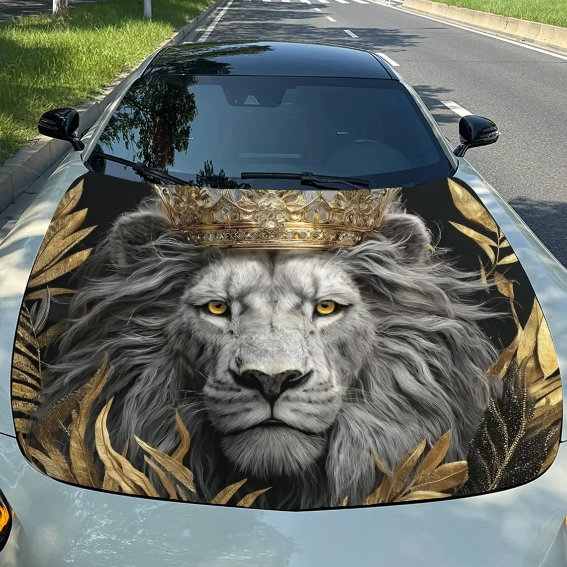 Crown Grey Lion Decal Stickers For Car Hoods, Stickers For Decorating Car Covers, And Vinyl Wraps Suitable For Cars, SUVs And Tr
Crown Grey Lion Decal Stickers For Car Hoods, Stickers For Decorating Car Covers, And Vinyl Wraps Suitable For Cars, SUVs And Tr