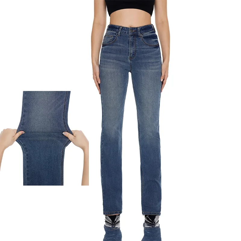 Women Cotton Jeans Solid Color Straight Simple Loose Casual All-match High Waist Female Denim Long Trousers
Women Cotton Jeans Solid Color Straight Simple Loose Casual All-match High Waist Female Denim Long Trousers