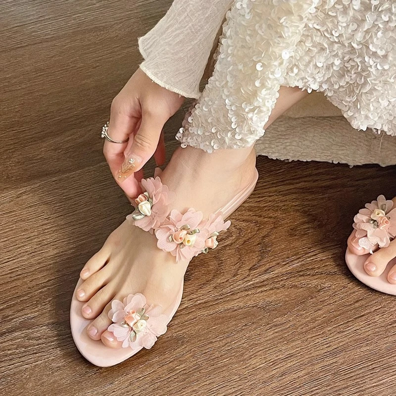 Slippers Woman Shoes Summer Flip Flops Sandals for Women Elegant Sweet Flowers Pink High Quality Slides Low Heels Dress on Offer
Slippers Woman Shoes Summer Flip Flops Sandals for Women Elegant Sweet Flowers Pink High Quality Slides Low Heels Dress on Offer