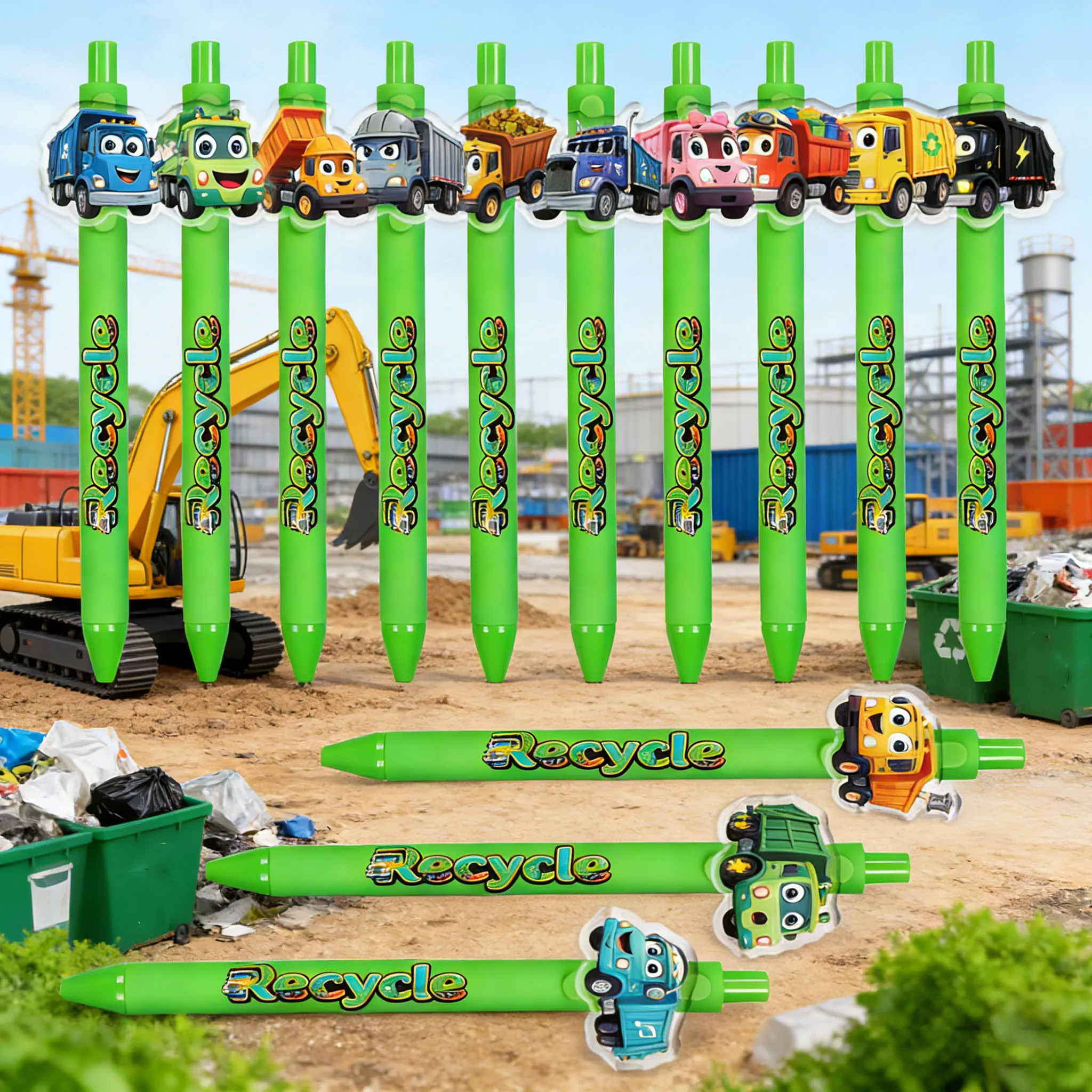 Набор из 7/13 шариковых ручек серии «Строительная техника» в дизайне мусоровоза, креативные ручки для студентов и офиса, подарок, ручка-награда
Набор из 7/13 шариковых ручек серии «Строительная техника» в дизайне мусоровоза, креативные ручки для студентов и офиса, подарок, ручка-награда