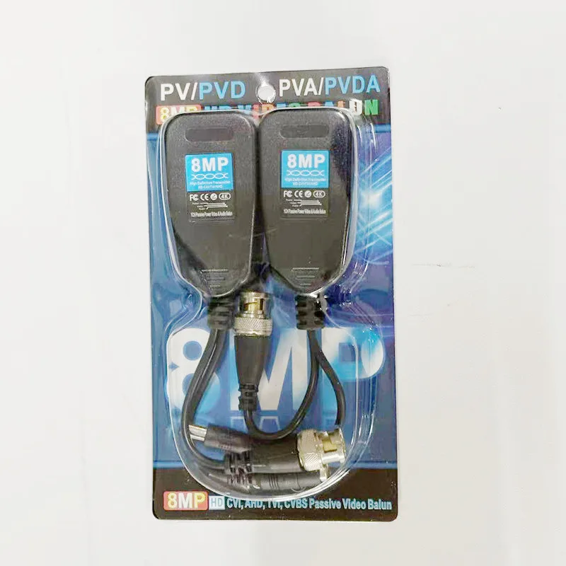 8MP CCTV Passive Video Balun BNC To RJ45 Transceiver Connectors HD Twisted Pair For 4K/5MP/1080P AHD/CVI/TVI/CVBS Camera
8MP CCTV Passive Video Balun BNC To RJ45 Transceiver Connectors HD Twisted Pair For 4K/5MP/1080P AHD/CVI/TVI/CVBS Camera