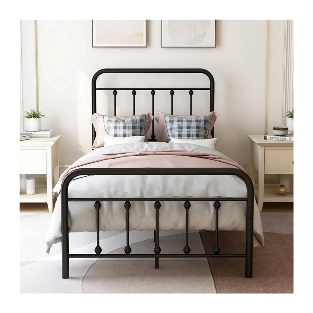 Modern Style Wrought Iron Bed Modern Design Twin Size Metal Bed With Headboard And Footboard For Bedroom
Modern Style Wrought Iron Bed Modern Design Twin Size Metal Bed With Headboard And Footboard For Bedroom