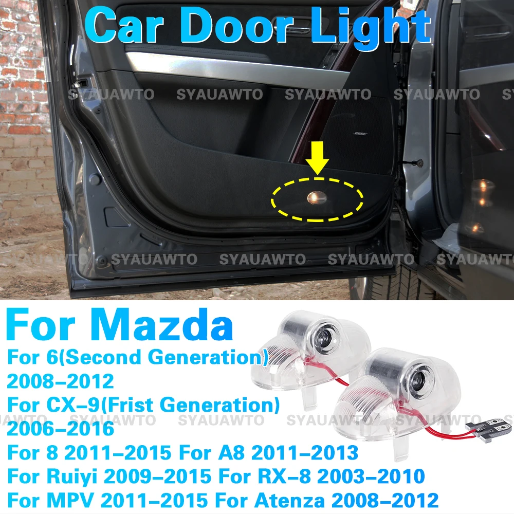 2x LED Car Door Lamp Welcome Light Projector Accessories For MAZDA 6 CX-9 CX9 CX 9 A8 RUIYI RX-8 RX8 RX 8 MPV ATENZA 2003-2016
2x LED Car Door Lamp Welcome Light Projector Accessories For MAZDA 6 CX-9 CX9 CX 9 A8 RUIYI RX-8 RX8 RX 8 MPV ATENZA 2003-2016
