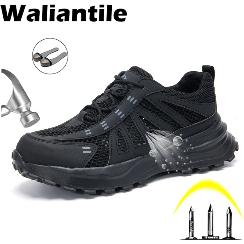 Waliantile Summer Breathable Men Safety Shoes Anti-smashing Industrial Working Boots Indestructible Puncture Proof Work Shoes
Waliantile Summer Breathable Men Safety Shoes Anti-smashing Industrial Working Boots Indestructible Puncture Proof Work Shoes