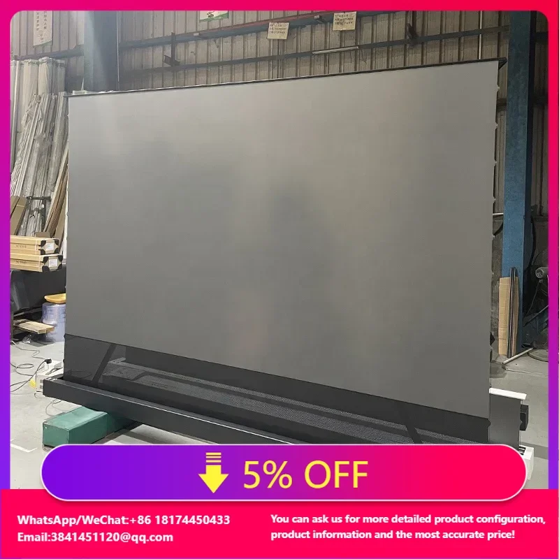 92-150inch Motorized Floor Rising Projection Screen 16:9 Tension CBSP T-prism Screen for Short Throw Projector Cabinet
92-150inch Motorized Floor Rising Projection Screen 16:9 Tension CBSP T-prism Screen for Short Throw Projector Cabinet