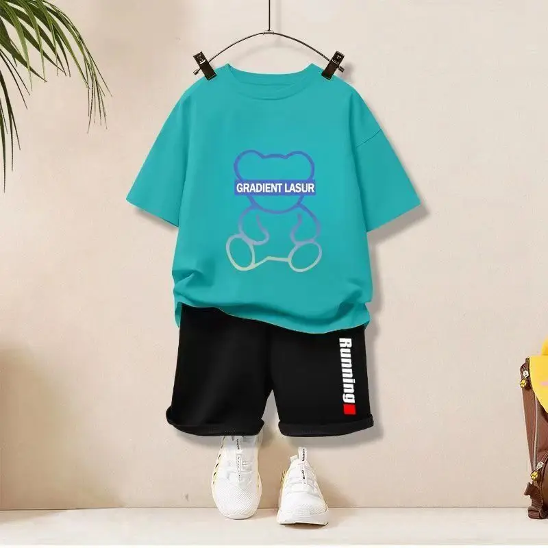 Summer Short Sleeve Clothes Set For Baby Girls Gradient T-shirts And Shorts Suit Children Boy Casual Top Bottom 2pcs Outfits
Summer Short Sleeve Clothes Set For Baby Girls Gradient T-shirts And Shorts Suit Children Boy Casual Top Bottom 2pcs Outfits