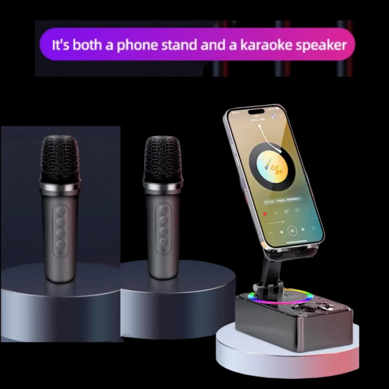 Беспроводная Bluetooth-колонка, держатель для телефона, многофункциональная вращающаяся Складная Настольная декоративная Беспроводная колонка для домашнего кинотеатра, караоке
Беспроводная Bluetooth-колонка, держатель для телефона, многофункциональная вращающаяся Складная Настольная декоративная Беспроводная колонка для домашнего кинотеатра, караоке