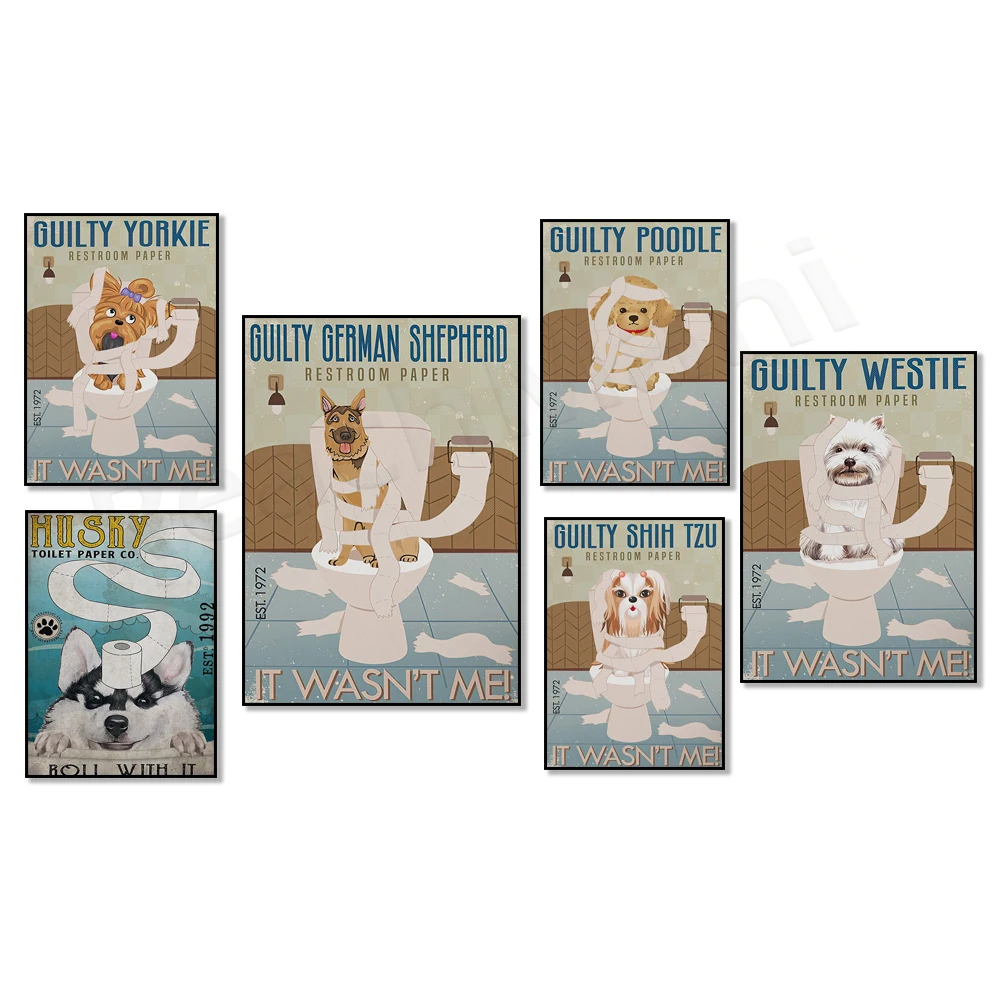 Guilty Poodle, West Highland White Terrier, Yorkshire Terrier, Shiba Inu Toilet Paper Print, Husky Toilet Paper Company Poster 
Guilty Poodle, West Highland White Terrier, Yorkshire Terrier, Shiba Inu Toilet Paper Print, Husky Toilet Paper Company Poster