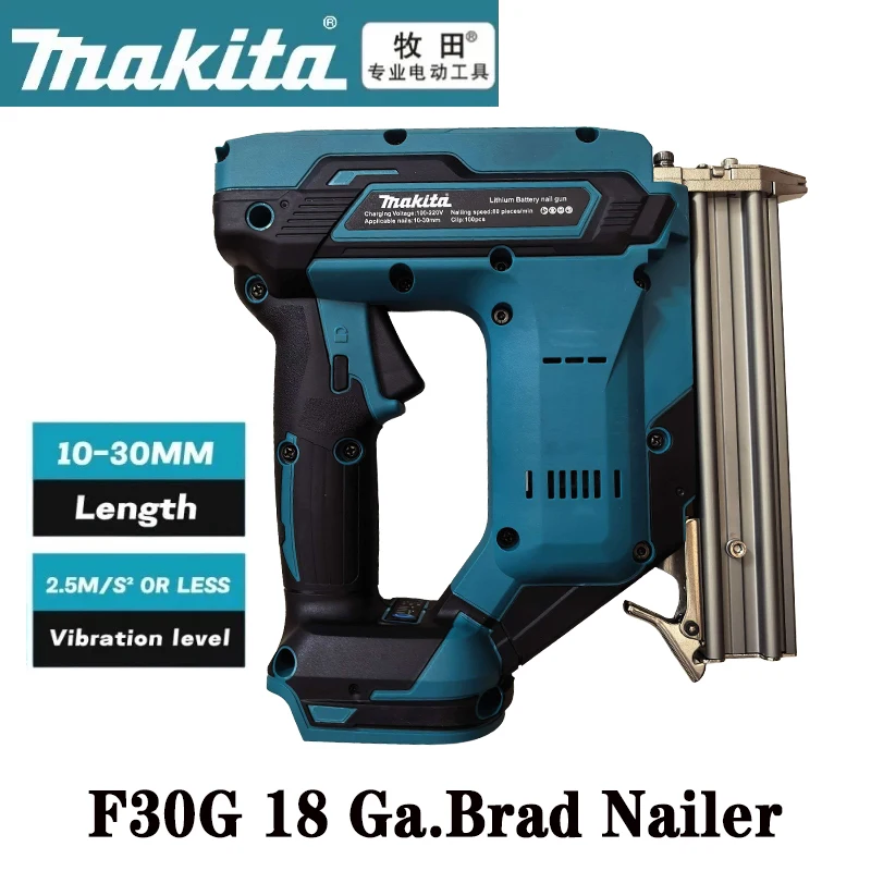 Makita Brad Nailer F30G 100%Original Cordless 10-30mm Nails Lightweight Compact for Trim & Finish Carpentry, for 18V batteries
Makita Brad Nailer F30G 100%Original Cordless 10-30mm Nails Lightweight Compact for Trim & Finish Carpentry, for 18V batteries