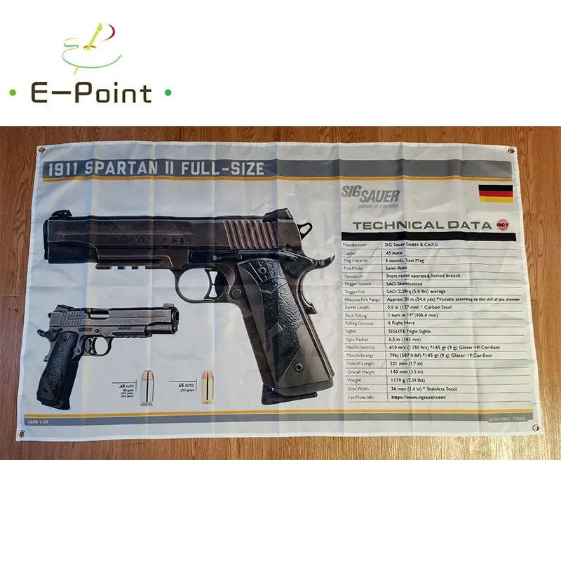 Sig Sauer 1911, флаг спартанского пистолета, размер 3 фута * 5 футов (90 * 150 см), рождественские украшения для дома, флаг, баннер, домашний и уличный декор M134
Sig Sauer 1911, флаг спартанского пистолета, размер 3 фута * 5 футов (90 * 150 см), рождественские украшения для дома, флаг, баннер, домашний и уличный декор M134