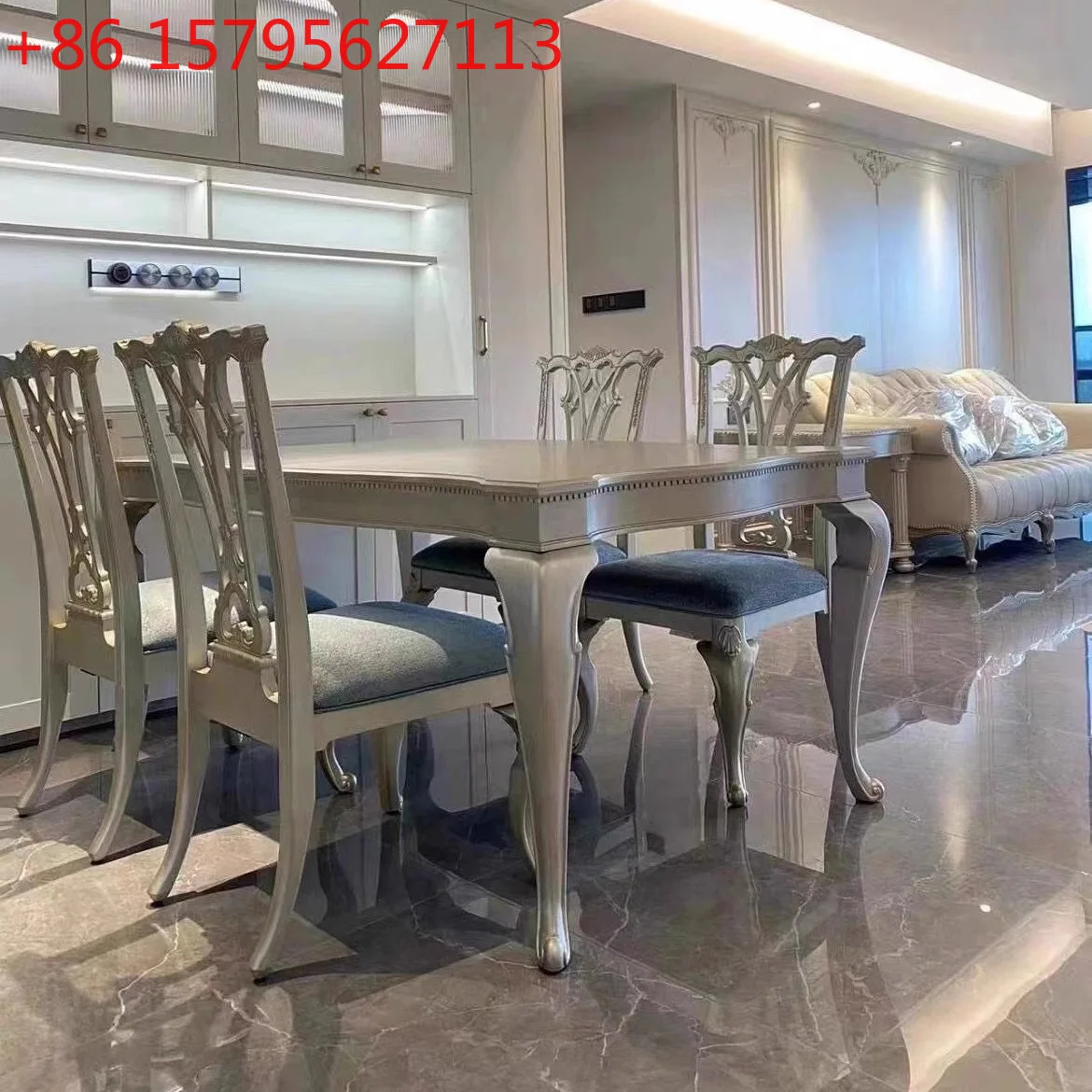 Solid wood dining table dining chair combination American light luxury rectangular carved dining table six people eating table
Solid wood dining table dining chair combination American light luxury rectangular carved dining table six people eating table