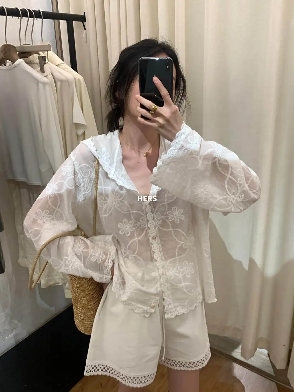 Retro Korean Sle Lace Hook Design Hat Sun Protection irt Women's Lightweight Summer Thin Translucent Open Cardigan Top
Retro Korean Sle Lace Hook Design Hat Sun Protection irt Women's Lightweight Summer Thin Translucent Open Cardigan Top