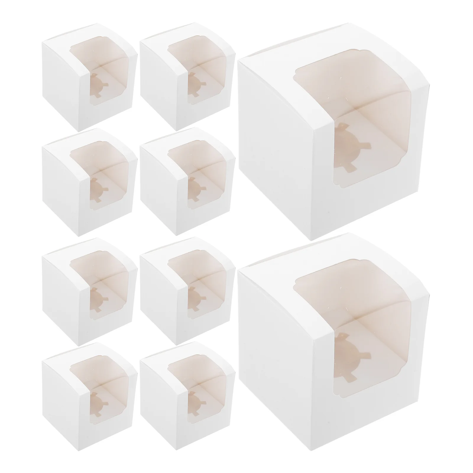 20pcs Cupcake Boxes Paper Clear Window Single Cake Boxes For Bakery Packaging Muffins Box Cupcake Holder With Inserts
20pcs Cupcake Boxes Paper Clear Window Single Cake Boxes For Bakery Packaging Muffins Box Cupcake Holder With Inserts