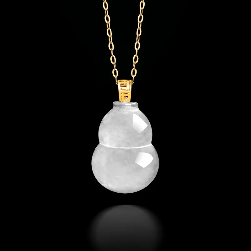 Natural Burmese A-grade Jade Gourd Pendant With 18K Gold Buckle Ice Jadeite Charms Floral Piece Women's Jewelry Drop Shipping
Natural Burmese A-grade Jade Gourd Pendant With 18K Gold Buckle Ice Jadeite Charms Floral Piece Women's Jewelry Drop Shipping