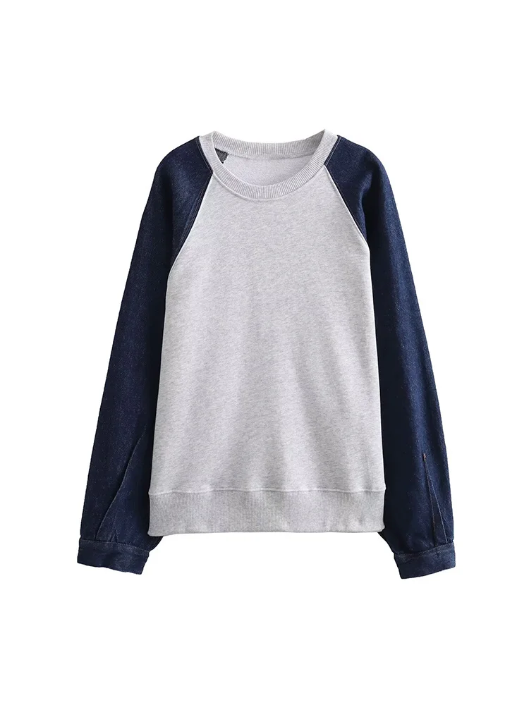 KUCLUT Women Fashion Denim Patchwork Pullover Sweatshirts Vintage O-Neck Long Sleeves Female Chic Lady Outfits
KUCLUT Women Fashion Denim Patchwork Pullover Sweatshirts Vintage O-Neck Long Sleeves Female Chic Lady Outfits