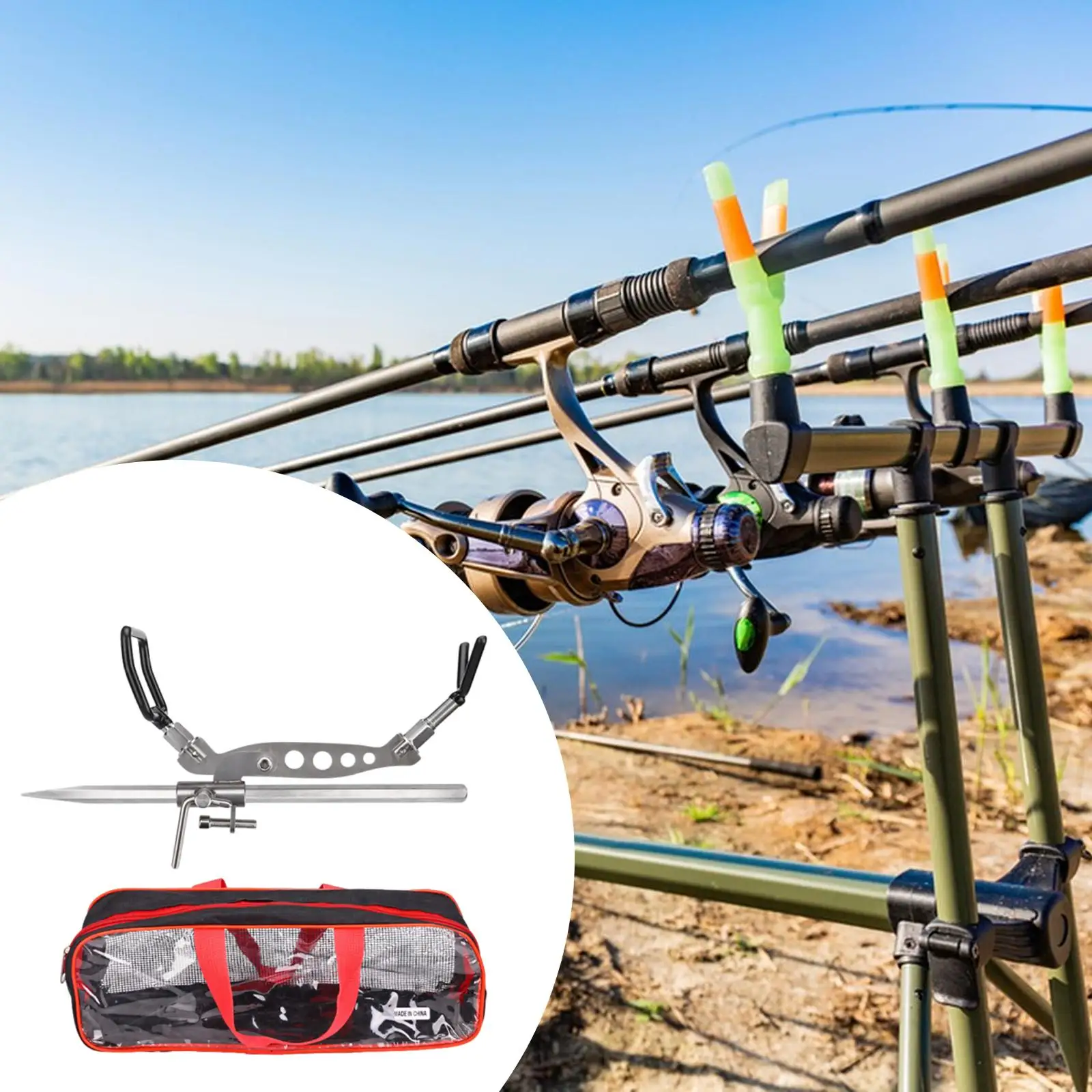 ing Rod Bracket with Carry Bag, for Ground, Gift for Men, Thicked Stainless Steel Space Saving Pole Holder Portable
ing Rod Bracket with Carry Bag, for Ground, Gift for Men, Thicked Stainless Steel Space Saving Pole Holder Portable