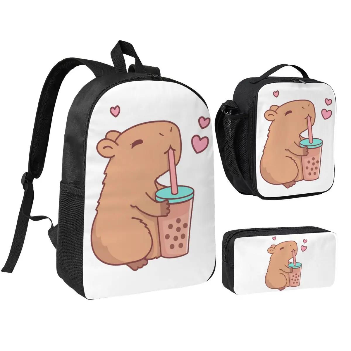 Capybara Backpack Student BookBag School Bag Shoulder Bags 3ps Insulated Lunch Bag Pencil Case
Capybara Backpack Student BookBag School Bag Shoulder Bags 3ps Insulated Lunch Bag Pencil Case