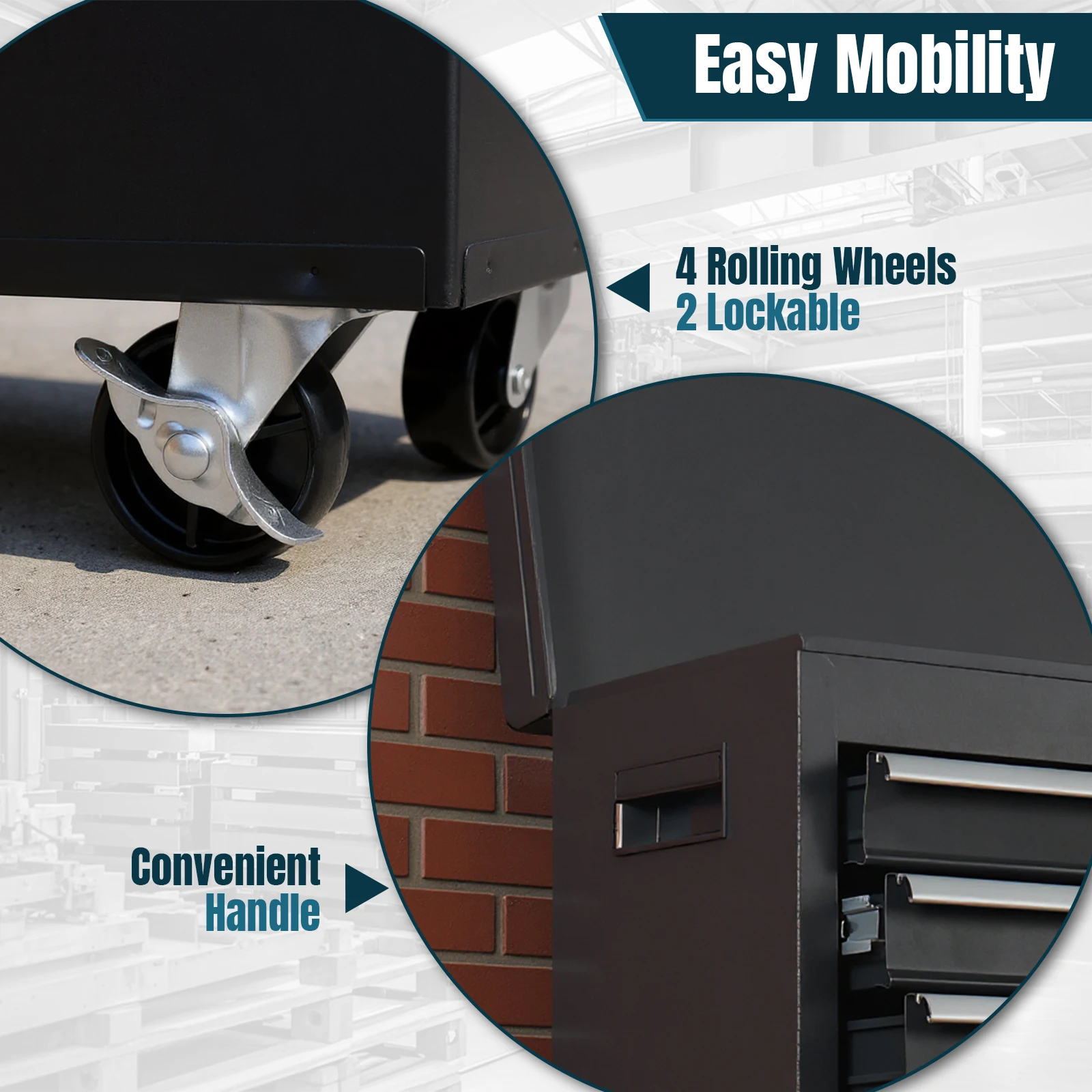 Professional Storage Cabinet with Double Door & Wheels Multi-Purpose Storage Organizer Large Capacity for Garage Tool Room
Professional Storage Cabinet with Double Door & Wheels Multi-Purpose Storage Organizer Large Capacity for Garage Tool Room