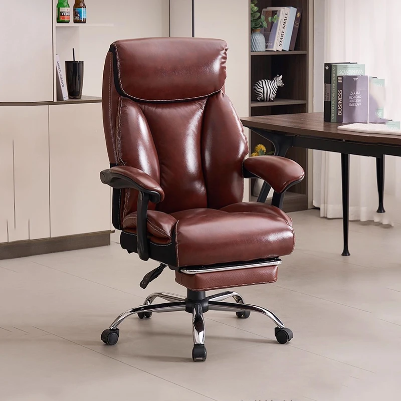 Leather Luxury Office Chair Executive Computer Comfortable Ergonomic Office Chair Wheels Backrest Silla Oficina Home Furniture
Leather Luxury Office Chair Executive Computer Comfortable Ergonomic Office Chair Wheels Backrest Silla Oficina Home Furniture