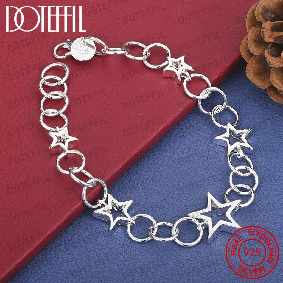 925 Sterling Silver 8 Inches Charm Star Bracelet For Women Fashion Wedding Engagement Gifts Jewelry Party
925 Sterling Silver 8 Inches Charm Star Bracelet For Women Fashion Wedding Engagement Gifts Jewelry Party