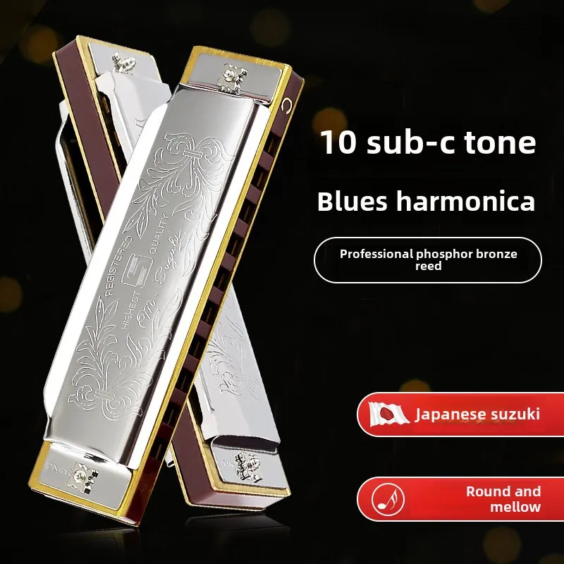 Professional 10 Hole Harmonica Mouth Metal Organ for Beginners Musical Instruments Harmonica Harp Harmonium Blues Clues
Professional 10 Hole Harmonica Mouth Metal Organ for Beginners Musical Instruments Harmonica Harp Harmonium Blues Clues