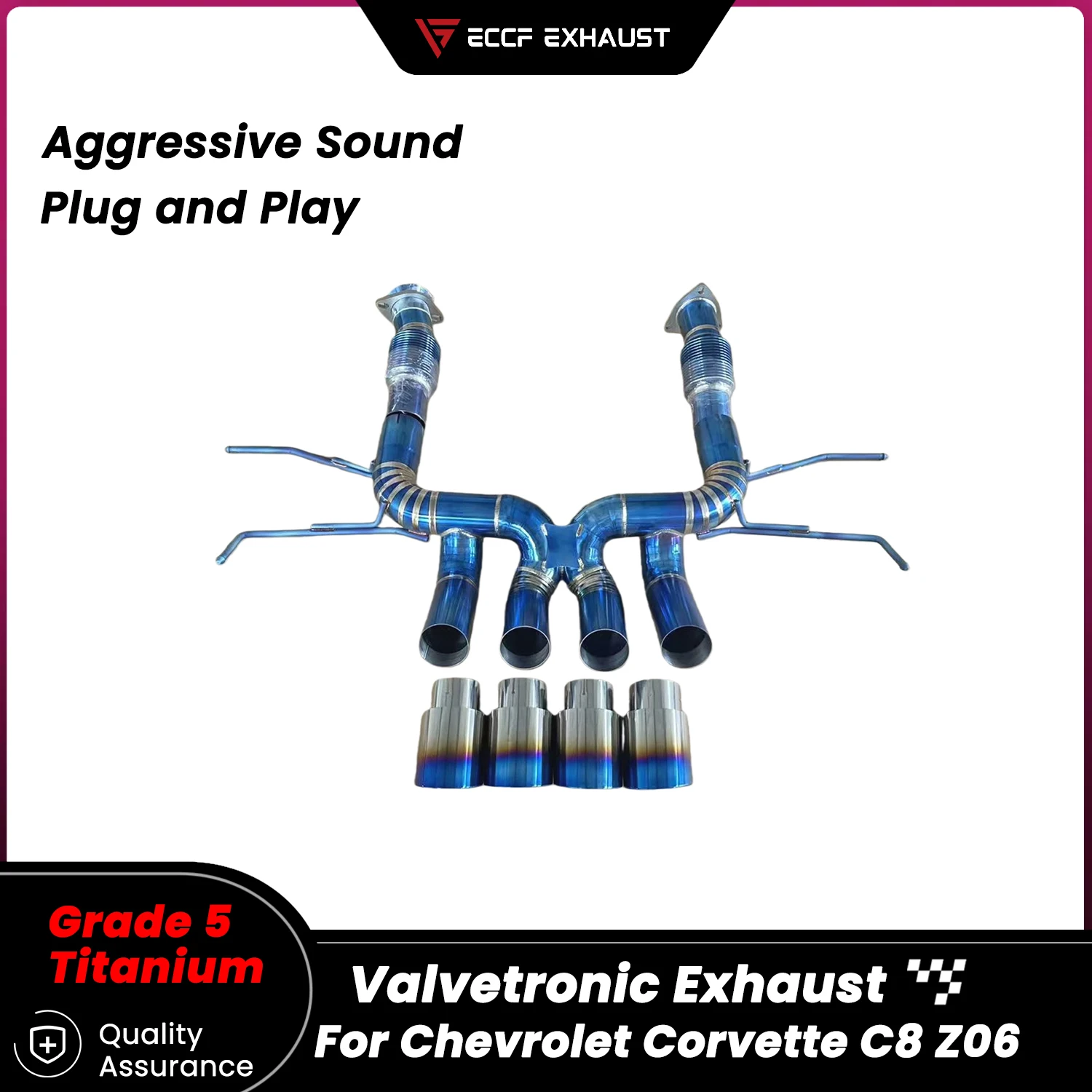 Aggressive Exhaust Sound TItanium Catback Exhaust for Chevrolet Corvette C8 Z06 Performance Upgrade Easy Installation
Aggressive Exhaust Sound TItanium Catback Exhaust for Chevrolet Corvette C8 Z06 Performance Upgrade Easy Installation