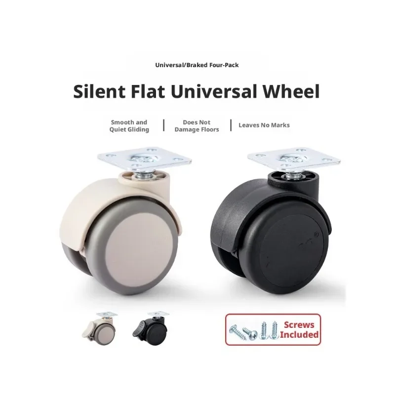 4Pcs 2''/2.5'' High Load-bearing Furniture Flat Universal Wheel Rubber Shoe Cabinet Roller Brake Pulley Silent Caster Load 120KG
4Pcs 2''/2.5'' High Load-bearing Furniture Flat Universal Wheel Rubber Shoe Cabinet Roller Brake Pulley Silent Caster Load 120KG