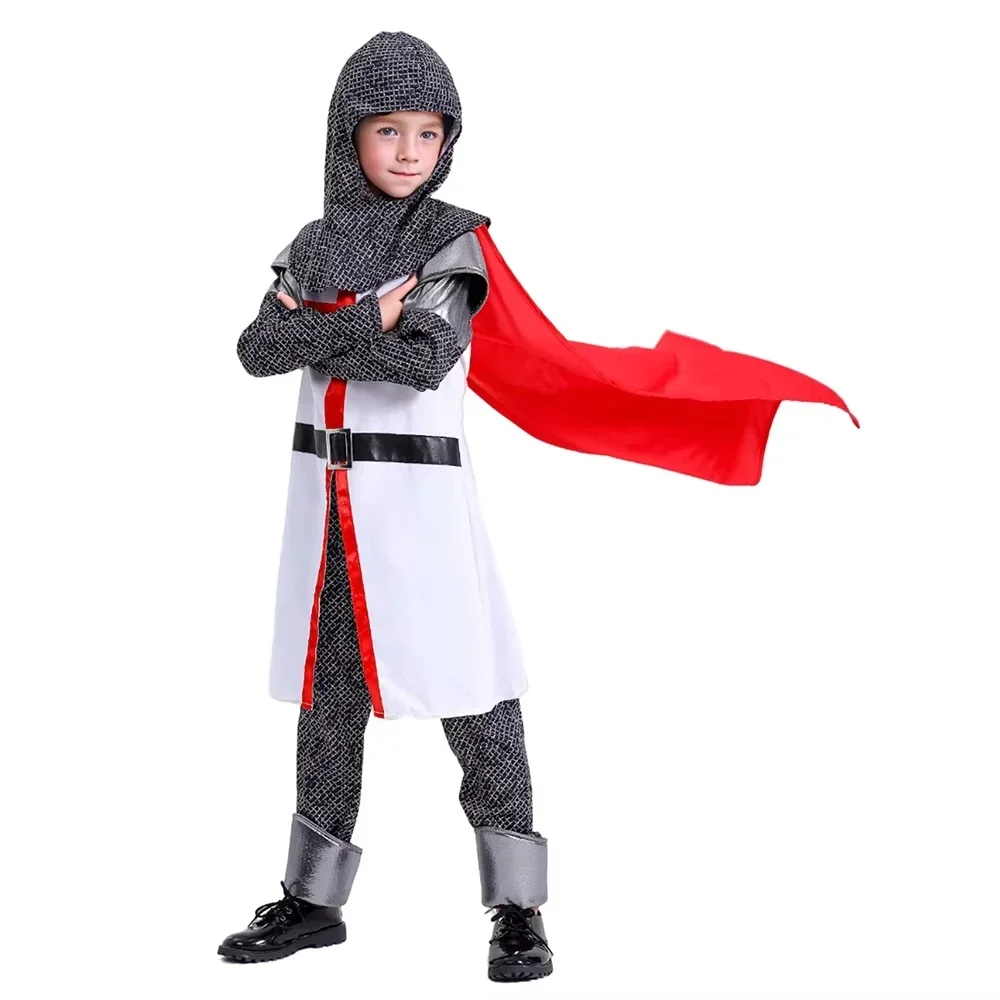 Costumes de Cosplay médiévaux croisés templiers, tenues de chevalier d'halloween pour enfants
Costumes de Cosplay médiévaux croisés templiers, tenues de chevalier d'halloween pour enfants