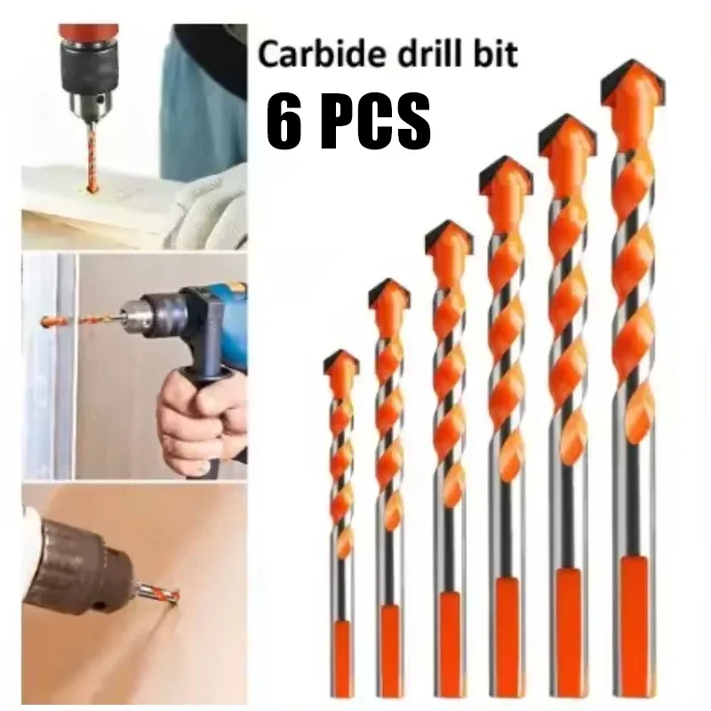 4/5/6/8/10/12mm Ceramic Tile Perforated Wall Drilling Tool Drill Bit Set, 6pc Orange Hard Alloy
4/5/6/8/10/12mm Ceramic Tile Perforated Wall Drilling Tool Drill Bit Set, 6pc Orange Hard Alloy