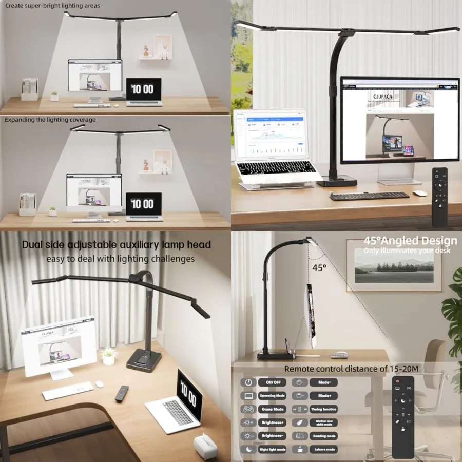Office Home Desk Lamp, 24W Super Bright Eye-Care Desk Lamp, Adjustable Gooseneck Office LED Task Light with Soft Non-Glare Ligh
Office Home Desk Lamp, 24W Super Bright Eye-Care Desk Lamp, Adjustable Gooseneck Office LED Task Light with Soft Non-Glare Ligh