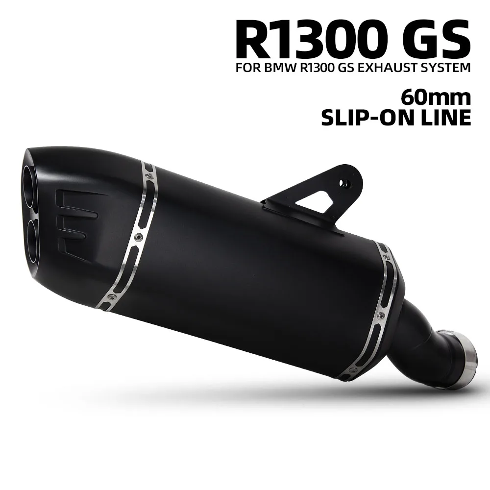 For BMW R1300GS R1300R R1300RS ADV 2024 2025 Motorcycle Exhaust System Full Stainless Giant Shield Slip on Line Muffler 60mm Kit