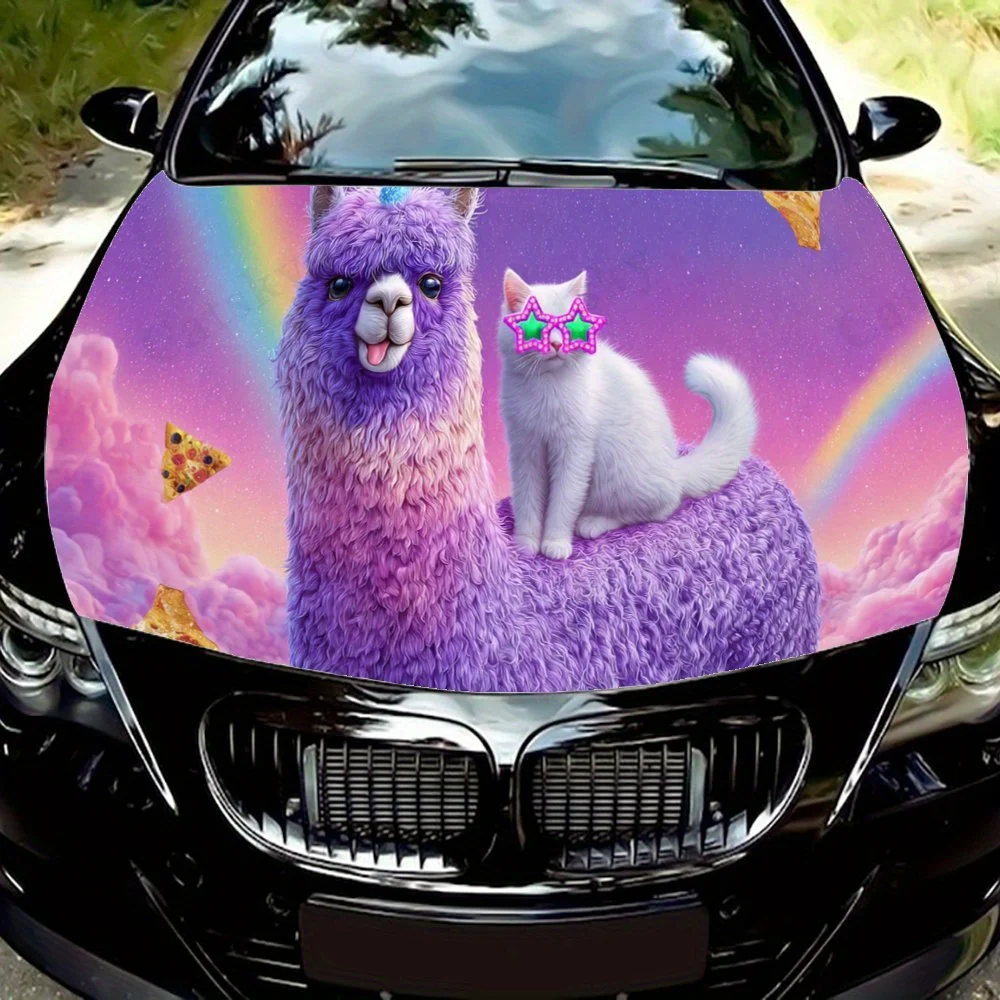 Pink - Purple Alpaca & Cat Print car hood stickers, waterproof self-adhesive, scratch resistant, easy to stick, durable car PVC
Pink - Purple Alpaca & Cat Print car hood stickers, waterproof self-adhesive, scratch resistant, easy to stick, durable car PVC