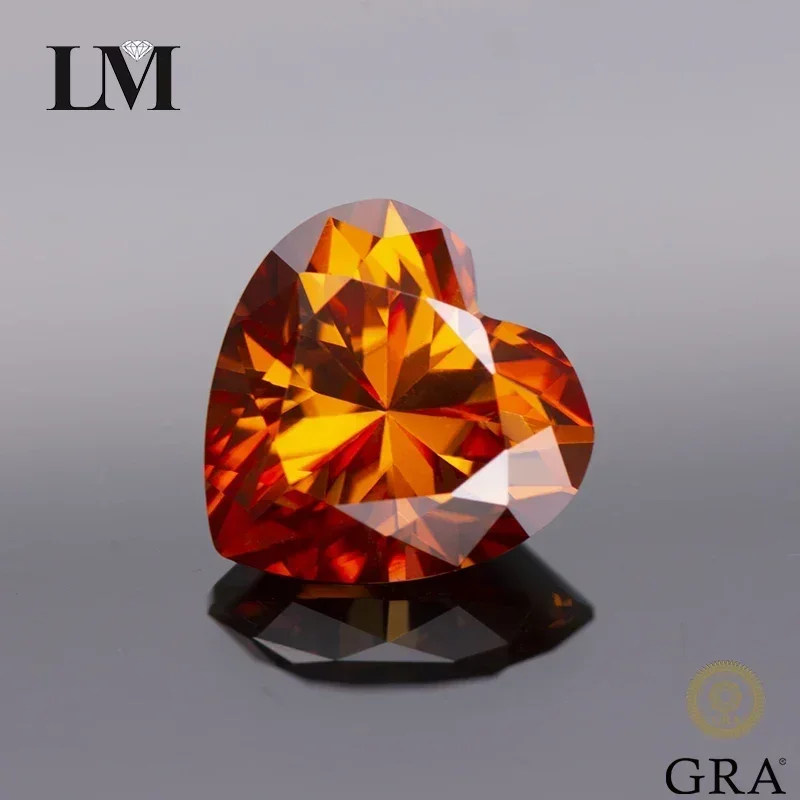 Moissanite Stone Orange Heart Cut Gemstones Lab Grown Diamond For DIY Advanced Jewelry Making Materials With GRA Certificate
Moissanite Stone Orange Heart Cut Gemstones Lab Grown Diamond For DIY Advanced Jewelry Making Materials With GRA Certificate