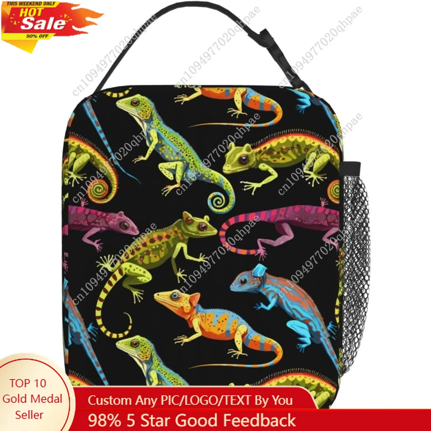 Lizard Pet Insulated Lunch Bag, Leakproof Portable Box For Boys Girls, Large Capacity Cooler Bag With Handle And Bottle Pocket F
Lizard Pet Insulated Lunch Bag, Leakproof Portable Box For Boys Girls, Large Capacity Cooler Bag With Handle And Bottle Pocket F