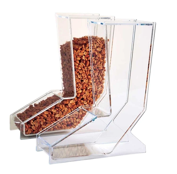High Quality Customized clear Acrylic Gravity Feed Dry Grain Food Dispenser
High Quality Customized clear Acrylic Gravity Feed Dry Grain Food Dispenser