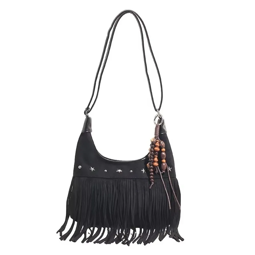 Fashion Vintage Fringe Crossbody Bag Luxury Work Shopping Travel Suede Handbag Winter Fall Tassel Crescent Bag For Women
Fashion Vintage Fringe Crossbody Bag Luxury Work Shopping Travel Suede Handbag Winter Fall Tassel Crescent Bag For Women