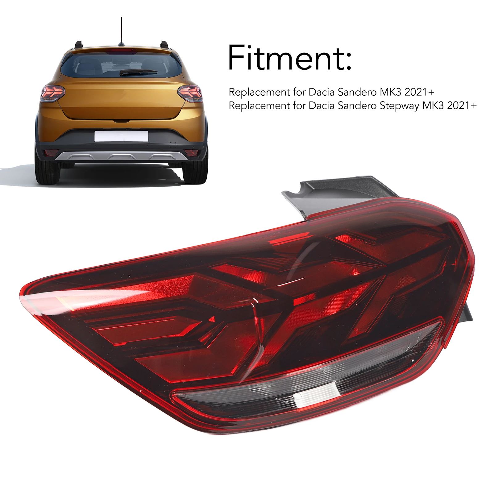 Rear Tail Lamp Tail Light Rear Lamp Shockproof Replacement for Dacia Stepway MK3 2021 Onwards Taillight Assembly Housing
Rear Tail Lamp Tail Light Rear Lamp Shockproof Replacement for Dacia Stepway MK3 2021 Onwards Taillight Assembly Housing