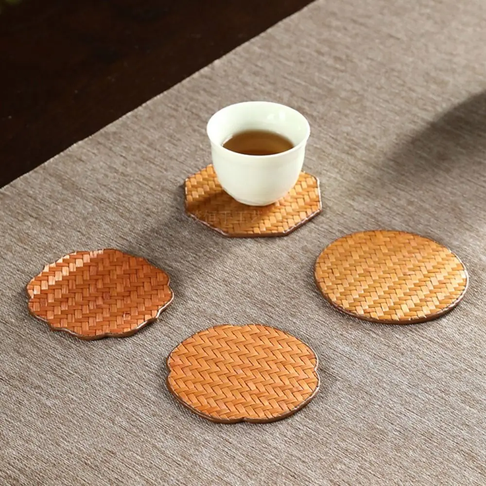Bamboo Natural Rattan Coaster Heat Insulation Non-Slip Vine Woven Coaster Chinese Style Anti-scalding Cup Mat Tea Accessories 
Bamboo Natural Rattan Coaster Heat Insulation Non-Slip Vine Woven Coaster Chinese Style Anti-scalding Cup Mat Tea Accessories