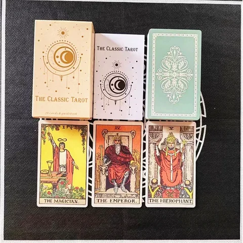 Classic Tarot Deck A 78Pcs Card Game Suitable for Beginners Fate Telling Party, Board Game, Holiday Party Game Tools