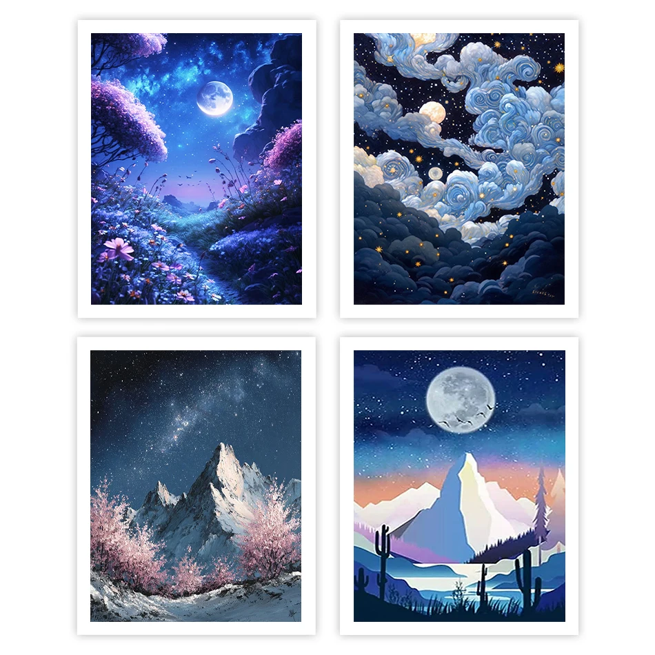 GATYZTORY Painting By Numbers Acrylic Adult Coloring Night sky blue scenery Diy Set Artwork Markers By Numbers hobby Wall Decor
GATYZTORY Painting By Numbers Acrylic Adult Coloring Night sky blue scenery Diy Set Artwork Markers By Numbers hobby Wall Decor