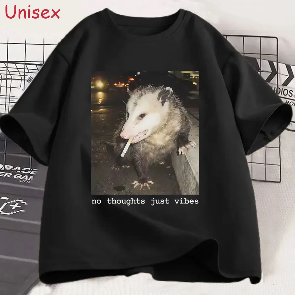 No Thoughts Just Vibes Funny Opossum Lovers Meme T-shirt Men's Women Fashion Humor T Shirt Male Cotton Casual Oversized T-shirts
No Thoughts Just Vibes Funny Opossum Lovers Meme T-shirt Men's Women Fashion Humor T Shirt Male Cotton Casual Oversized T-shirts